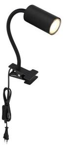 Globo 57911KB - Flexibilná lampa s klipom ROBBY 1xGU10/25W/230V čierna