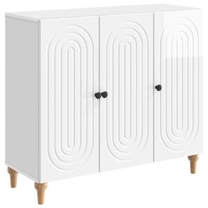 Servírovacia skriňa Biela s vysokým leskom 89 x 34,5 x 80 cm