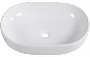 CERANO - Keramické umývadlo na dosku Deno - biela lesklá - 59x41 cm