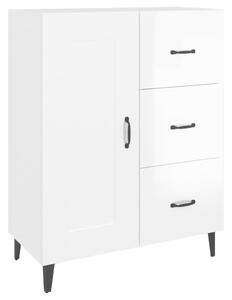 Komoda lesklá biela 69,5x34x90 cm spracované drevo