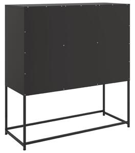 Komoda čierna 100,5x39x107 cm oceľ