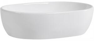 CERANO - Keramické umývadlo na dosku Deno - biela lesklá - 48x35 cm