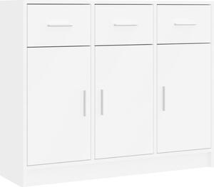 Komoda biela 91x28x75 cm, umelé drevo