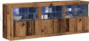 LED komoda Staré drevo 181 x 37 x 67 cm Kompozitné drevo