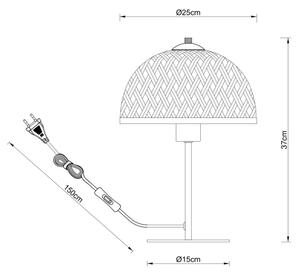 Globo 15767T - Stolná lampa COLLY 1xE27/15W/230V bambus