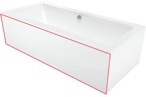TUANA - Univerzálny čelný panel pre obdĺžnikové vane - biela lesklá - 180 cm