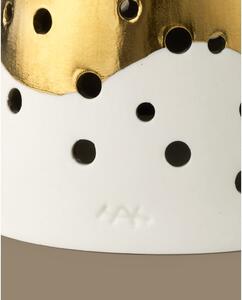 Porcelánový svietnik v zlatej farbe Kähler Design Nobili, výška 25,5 cm