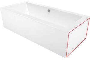TUANA - Univerzálny bočný panel pre obdĺžnikové vane - biela lesklá - 80 cm