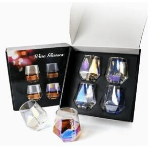 Sada 4 diamantových pohárov na whisky 325 ml – darčekové balenie