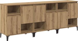 Komody 3 pcs Remeselný dub 60 x 35 x 70 cm Kompozitné drevo