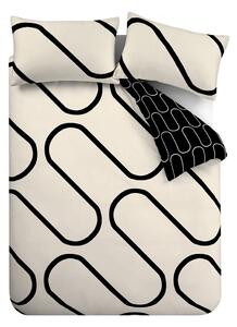 Čierno-béžové obliečky 200x135 cm Linear Curve - Catherine Lansfield