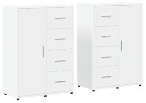 Komody 2 ks biele 60x31x84 cm kompozitné drevo