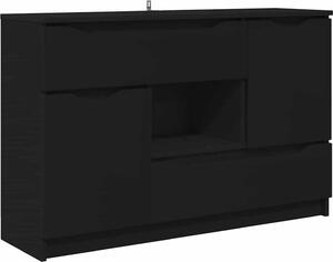 Servírovacia skriňa Čierna 100 x 30 x 65,6 Kompozitné drevo