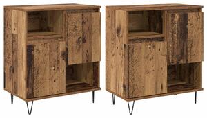 Servírovacia skriňa 2 pcs Staré drevo 60 x 35 x 70 cm