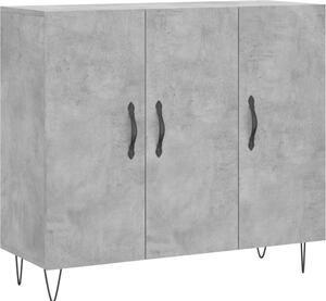 Komoda betónová sivá 90x34x80 cm kompozitné drevo