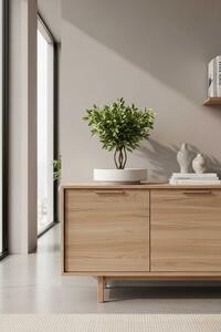 Kvetináč ESCADA LOW, sklolaminát, Ø 30 cm, biela