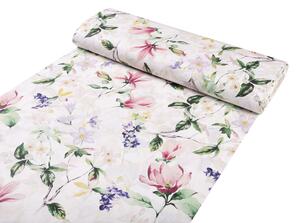 Biante Detské bavlnené posteľné obliečky do postieľky Sandra SA-287 Mix kvetov na bielom Do postieľky 100x135 a 40x60 cm