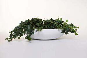 Okrasná miska PLANA, sklolaminát, 14xØ54 cm, biela