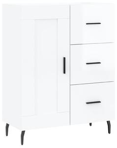 Komoda lesklá biela 69,5x34x90 cm spracované drevo