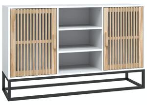 Komoda biela 105x30x65 cm kompozitné drevo