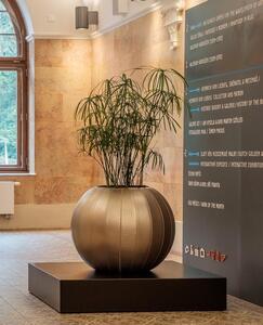 Kvetináč do interiéru GLOBE, priemer 60 cm, bronzový, outlet