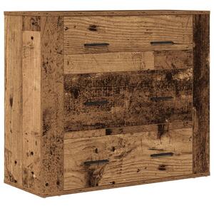 Komoda staré drevo 80x33x70 cm kompozitné drevo