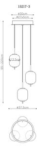 Globo 15217-3 - LED Luster na lanku EWALD LED/20W/230V