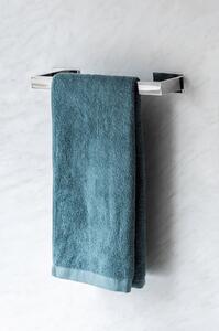 V lesklej striebornej farbe samodržiaci držiak na uteráky z nehrdzavejúcej ocele Genova – Wenko