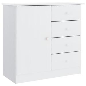 Komoda ALTA biela 77x35x73 cm borovicový masív