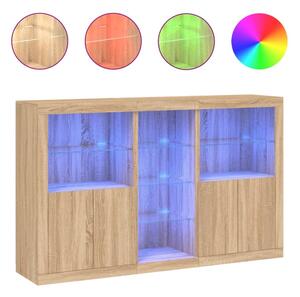 Komoda s LED svetlami dub sonoma 162x37x100 cm