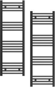 Granitan | Kúpeľňový radiátor Breno - 40x120 cm - čierny - moderný dizajn - flexibilná inštalácia