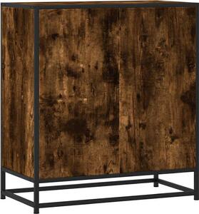 Komoda dymový dub 68x35x76 cm kompozitné drevo a kov