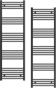 Granitan | Kúpeľňový radiátor Breno - 50x160 cm - čierny - moderný dizajn - flexibilná inštalácia