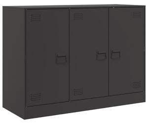 Komoda čierna 99x39x73 cm oceľ