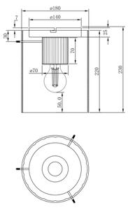 Globo 15904DF - Stropné svietidlo TULIVAR 1xE27/40W/230V pr. 18 cm biela