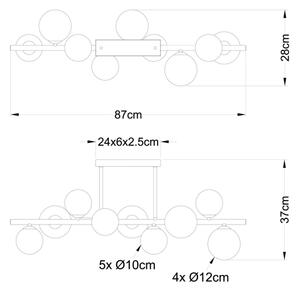 Globo 56140-9D - LED Luster na tyči RIHA 9xG9/3W/230V chróm