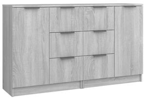 Komody 2 ks sivý sivý dub sonoma 60x30x70 cm spracované drevo