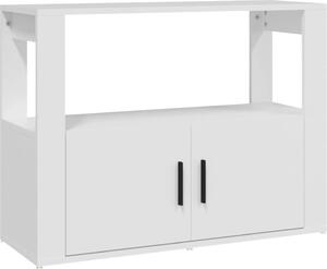 Komoda biela 80x30x60 cm spracované drevo