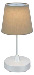 Brilo - LED Stmievateľná nabíjacia stolná lampa LED/3W/5V IP44 strieborná/béžová