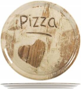 SATURNIA Sada 6 rôznych tanierov na pizzu s dizajnom v tvare srdca / porcelán / 33 cm