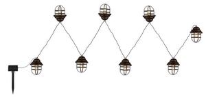 Globo 33059-8 solárne svietidlo dekoratívne, reťaz s 8 svietidlami 4,3m LED 8x0,06W 2700K, vrátane batérie 1xAA 200mAh Ni-Mh, IP44, bronzová, priehľadná