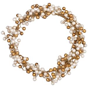 Dekoratívny veniec Bead Gold 13 cm