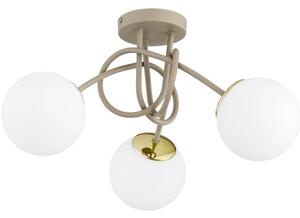 Brilagi - Prisadený luster MILO ECRU 3xE27/60W/230V béžová/zlatá