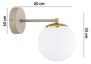 Brilagi - Nástenné svietidlo MILO ECRU 1xE27/60W/230V béžová/zlatá