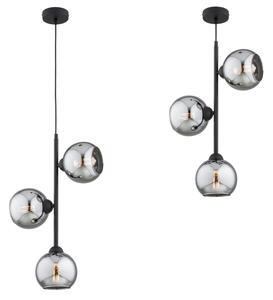Brilagi - Luster na lane DIOR 3xE27/60W/230V čierna/dymovo sivá