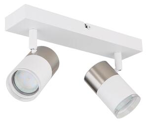 Globo 57851-2 - Bodové svietidlo BRISBON 2xGU10/25W/230V biela/chróm