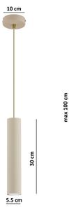 Brilagi - Luster na lanku TUBE 1xGU10/15W/230V béžová/zlatá