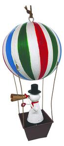 Závesná vianočná dekorácia Snowman in Airballoon - G-Bork