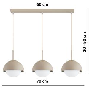 Brilagi - Luster na lanku COSMO 3xE27/60W/230V béžová/zlatá