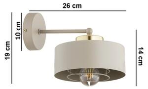 Brilagi - Nástenná lampa SPRING 1xE27/60W/230V béžová/zlatá